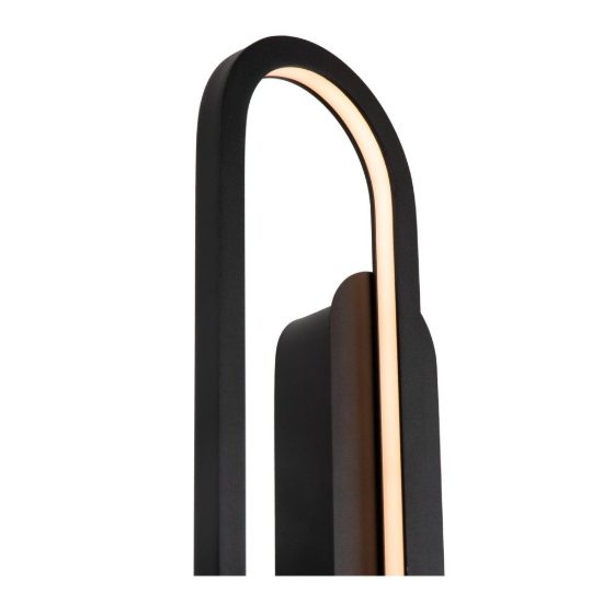Applique ovale per soggiorno moderna nero opalino led 24w 2700k