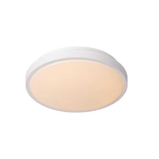 Plafoniera rotonda per bagno moderna bianco opalino led 12w 2700k ip44 con sensore di movimento