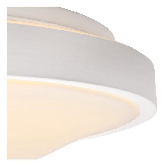 Plafoniera rotonda per bagno moderna bianco opalino led 12w 2700k ip44 con sensore di movimento