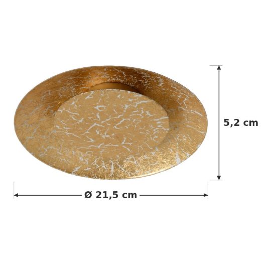 Plafoniera rotonda moderna ottone led 6w 2700k