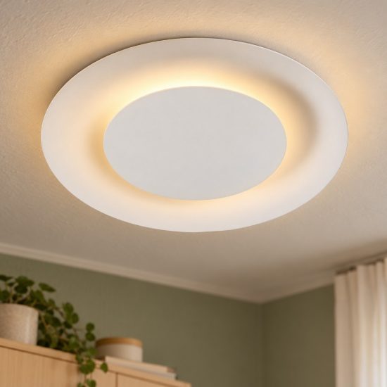 Plafoniera rotonda moderna bianco led 6w 2700k