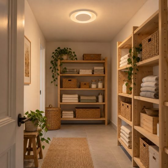 Plafoniera rotonda moderna bianco led 6w 2700k