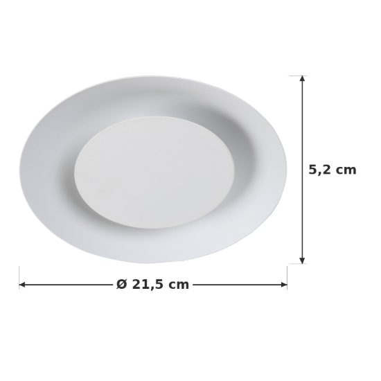 Plafoniera rotonda moderna bianco led 6w 2700k