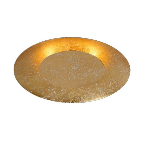 Plafoniera rotonda moderna ottone led 12w 2700k