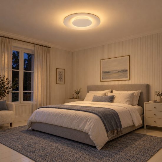 Plafoniera rotonda moderna bianco led 12w 2700k