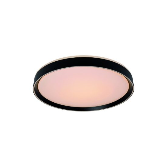 Plafoniera rotonda moderna nero led 18w 2700k dimmerabile