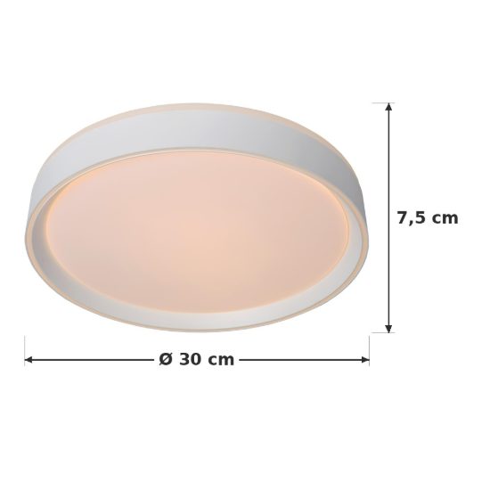 Plafoniera rotonda moderna bianco led 18w 2700k dimmerabile