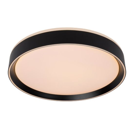 Plafoniera rotonda moderna nero led 24w 2700k dimmerabile