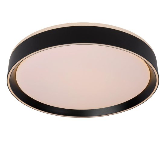 Plafoniera rotonda moderna nero led 24w 2700k dimmerabile