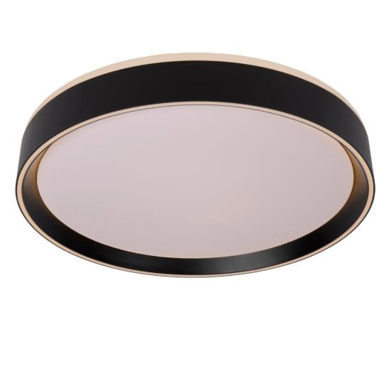 Plafoniera rotonda moderna nero led 24w 2700k dimmerabile