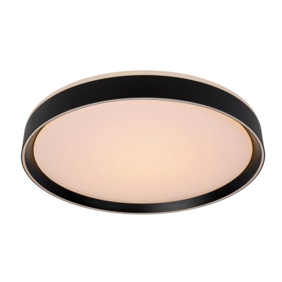 Plafoniera rotonda per camera da letto moderna nero led 36w 2700k dimmerabile