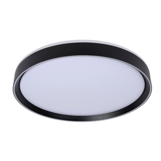 Plafoniera rotonda per camera da letto moderna nero led 36w 2700k dimmerabile
