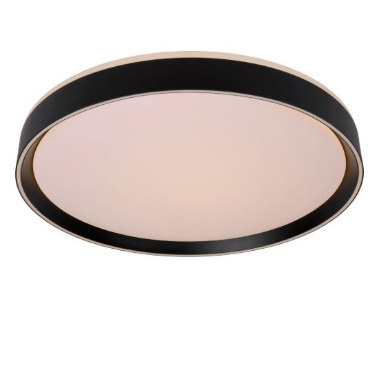 Plafoniera rotonda per camera da letto moderna nero led 36w 2700k dimmerabile