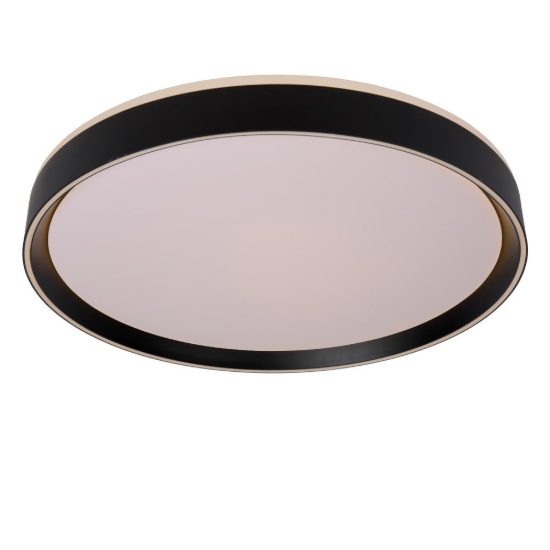 Plafoniera rotonda per camera da letto moderna nero led 36w 2700k dimmerabile