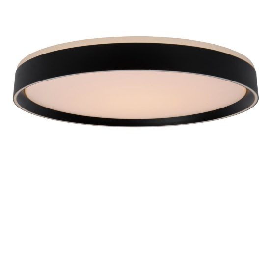 Plafoniera rotonda per camera da letto moderna nero led 36w 2700k dimmerabile