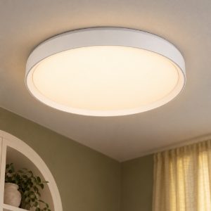 Plafoniera rotonda per camera da letto moderna bianco led 36w 2700k dimmerabile