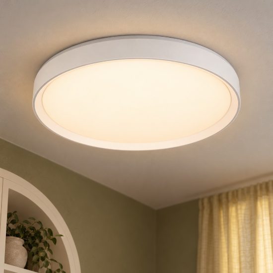Plafoniera rotonda per camera da letto moderna bianco led 36w 2700k dimmerabile