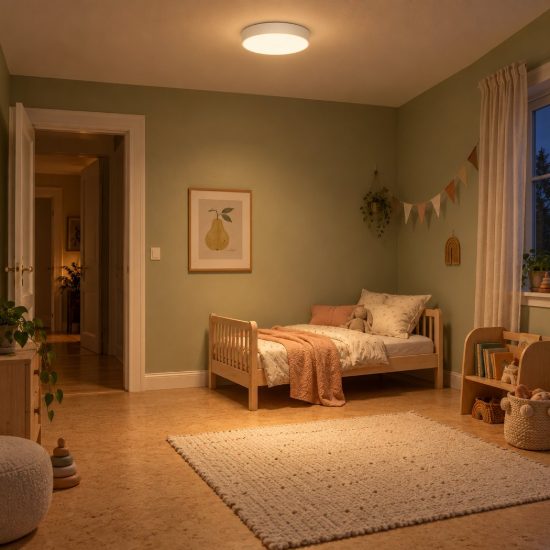 Plafoniera rotonda moderna bianco opalino led 18w 2700k dimmerabile