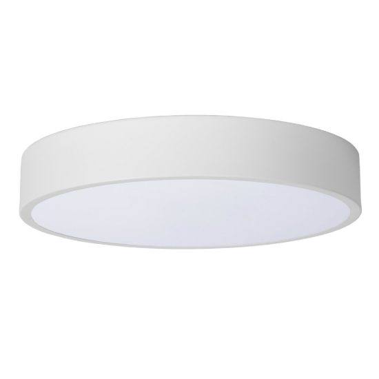 Plafoniera rotonda moderna bianco opalino led 18w 2700k dimmerabile