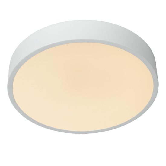 Plafoniera rotonda moderna bianco opalino led 18w 2700k dimmerabile