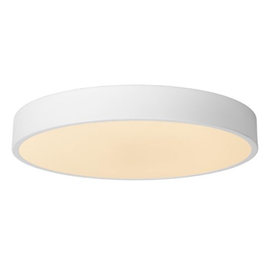 Plafoniera rotonda moderna bianco opalino led 24w 2700k dimmerabile