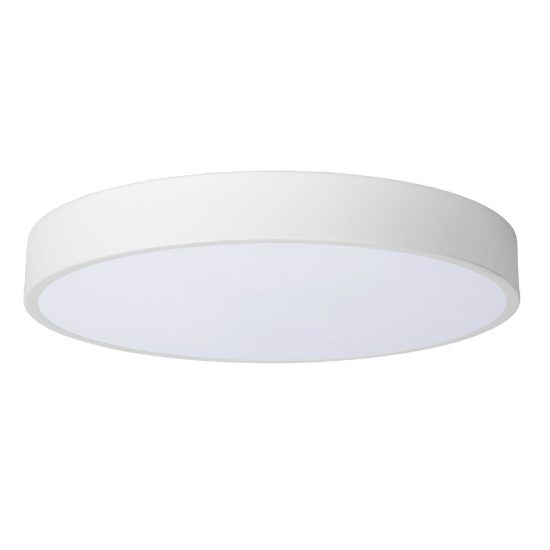 Plafoniera rotonda moderna bianco opalino led 24w 2700k dimmerabile