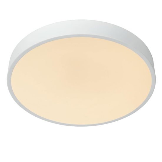 Plafoniera rotonda moderna bianco opalino led 24w 2700k dimmerabile