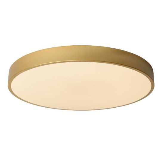 Plafoniera rotonda per camera da letto moderna oro opalino led 36w 2700k dimmerabile