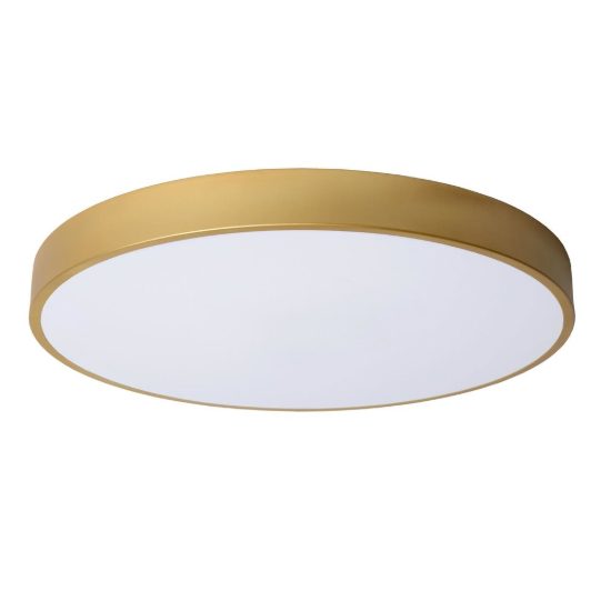Plafoniera rotonda per camera da letto moderna oro opalino led 36w 2700k dimmerabile