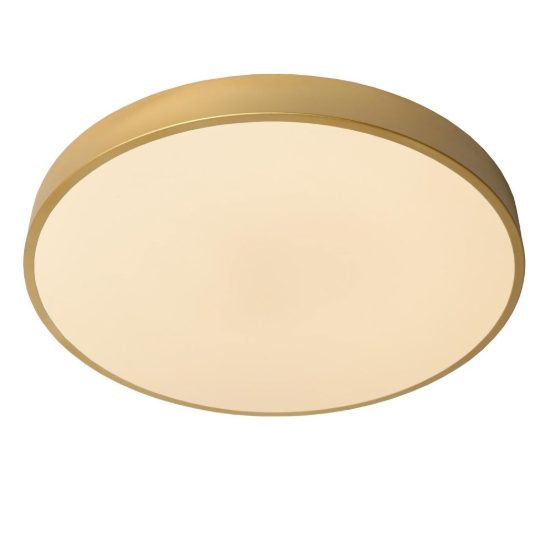 Plafoniera rotonda per camera da letto moderna oro opalino led 36w 2700k dimmerabile