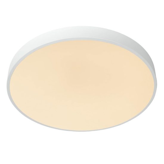 Plafoniera rotonda per camera da letto moderna bianco opalino led 36w 2700k dimmerabile