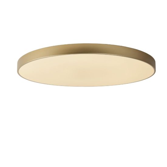 Plafoniera rotonda per soggiorno moderna oro opalino led 80w 2700k dimmerabile