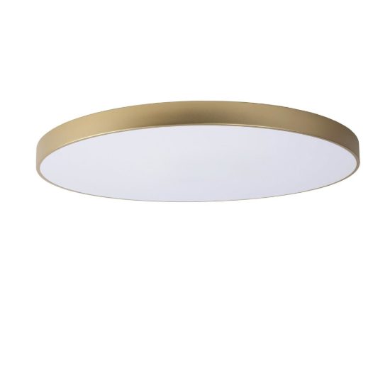 Plafoniera rotonda per soggiorno moderna oro opalino led 80w 2700k dimmerabile