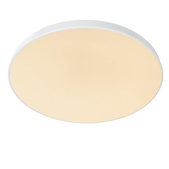 Plafoniera rotonda per soggiorno moderna bianco opalino led 80w 2700k dimmerabile