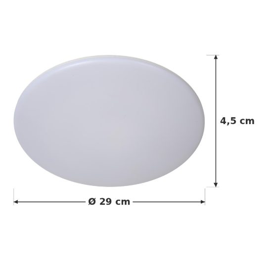 Plafoniera rotonda per bagno moderna bianco opalino led 24w cct 3000k 4000k 6500k ip44