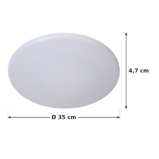 Plafoniera rotonda per bagno moderna bianco opalino led 36w cct 3000k 4000k 6500k ip44