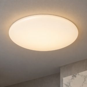 Plafoniera rotonda per bagno moderna bianco opalino led 45w cct 3000k 4000k 6500k ip44