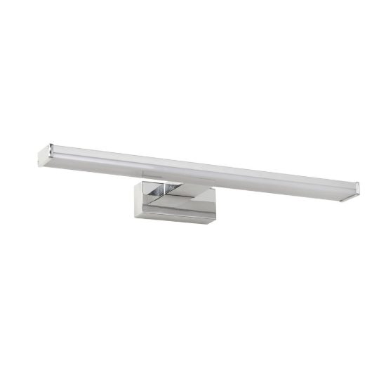 Applique lineare per bagno moderna cromo satinato opalino led 11w 3000k ip44