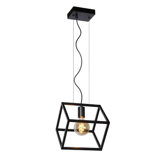 Lampadario a sospensione rettangolare per soggiorno moderno nero