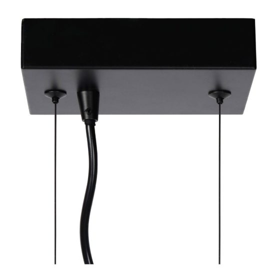 Lampadario a sospensione rettangolare per soggiorno moderno nero