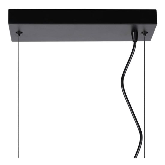 Lampadario a barra lineare per soggiorno moderno nero