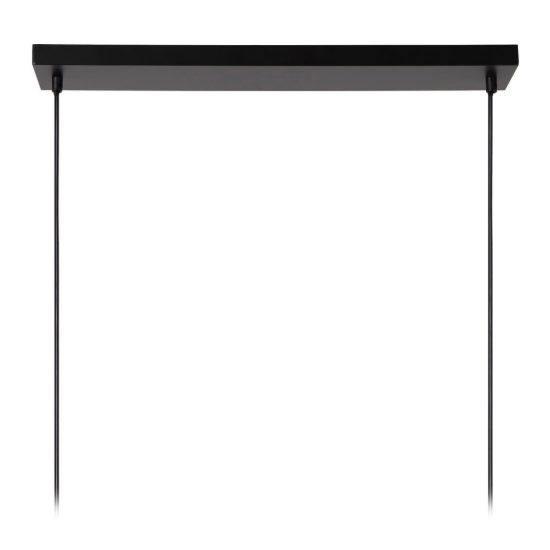 Lampadario a barra lineare per sala da pranzo moderno nero