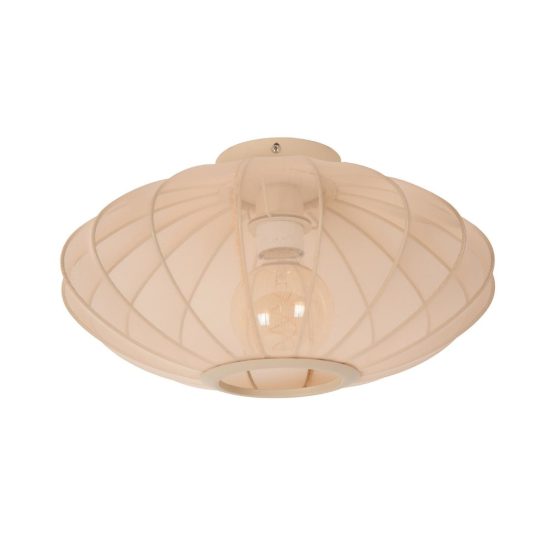 Plafoniera rotonda moderna crema