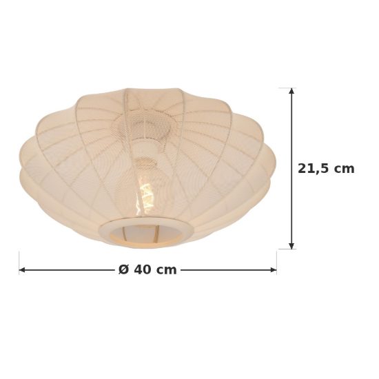 Plafoniera rotonda moderna crema