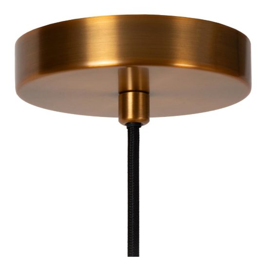 Lampadario a sospensione ovale per soggiorno contemporaneo nero oro