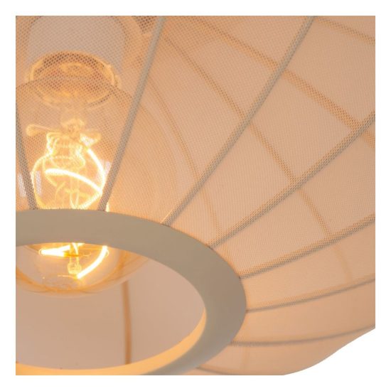 Lampadario a sospensione ovale per sala da pranzo moderno crema