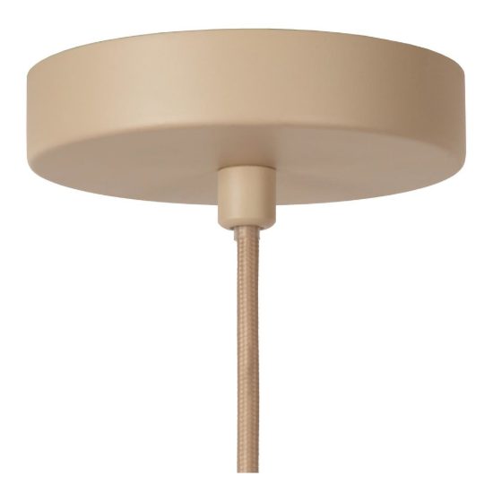 Lampadario a sospensione ovale per sala da pranzo moderno crema