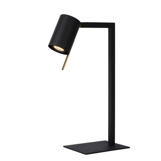 Lampada da scrivania con faretto orientabile per studio contemporanea nero