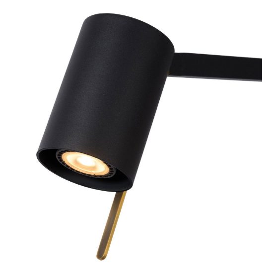 Lampada da scrivania con faretto orientabile per studio contemporanea nero