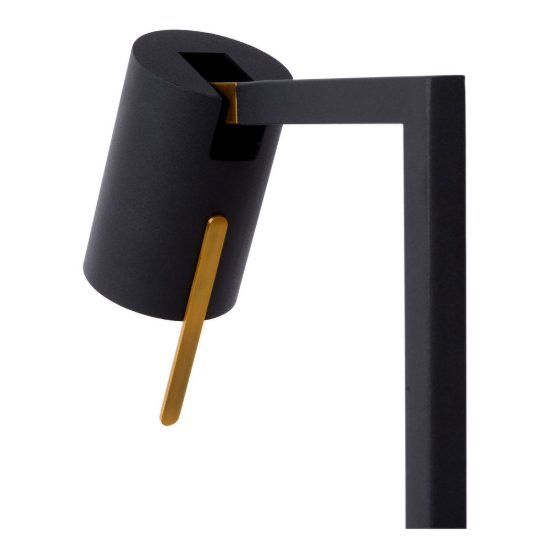 Lampada da scrivania con faretto orientabile per studio contemporanea nero